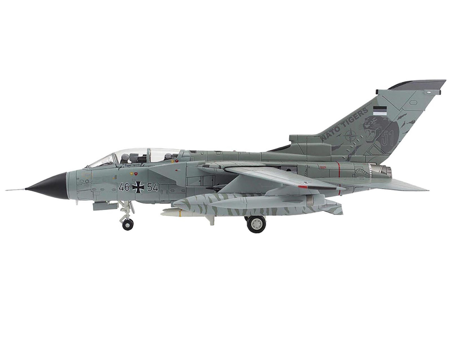 Panavia Tornado ECR Fighter-Bomber Aircraft "46+54 Tactical Air Wing 51 Schleswig-Jagel Air Base Germany" (2017) German Luftwaffe "Air Power Series" 1/72 Diecast Model by Hobby Master