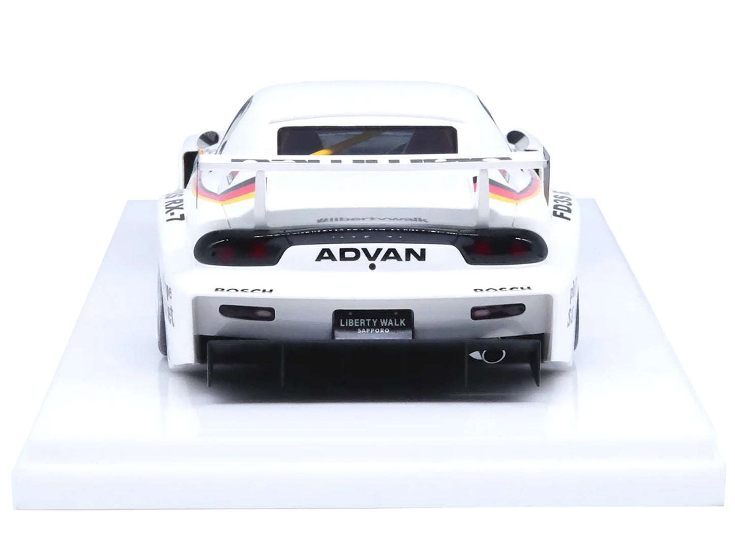 Mazda RX7 (FD3S) LB-Super Silhouette RHD (Right Hand Drive) #41 White with Stripes and Graphics 1/18 Model Car by Inno Models
