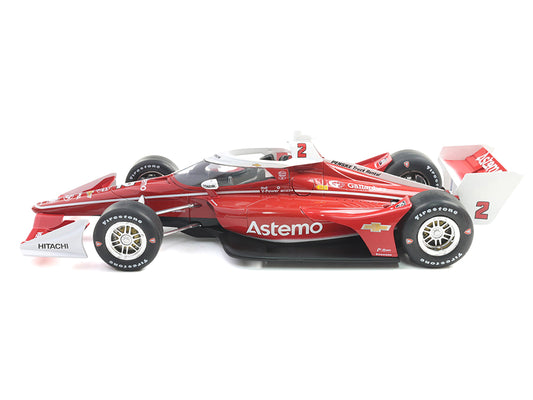 Dallara IndyCar #2 Josef Newgarden "Astemo" Team Penske (Road Course Configuration) "NTT IndyCar Series" (2025) 1/18 Diecast Model Car by IXO Models
