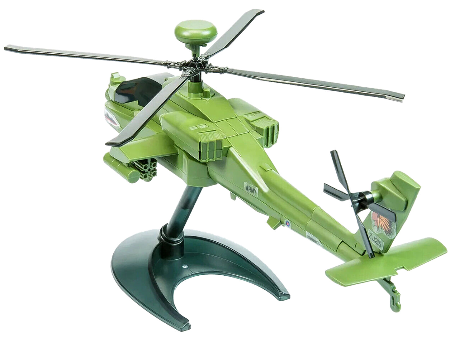 Skill 1 Model Kit Apache Snap Together Painted Plastic Model Helicopter Kit by Airfix Quickbuild