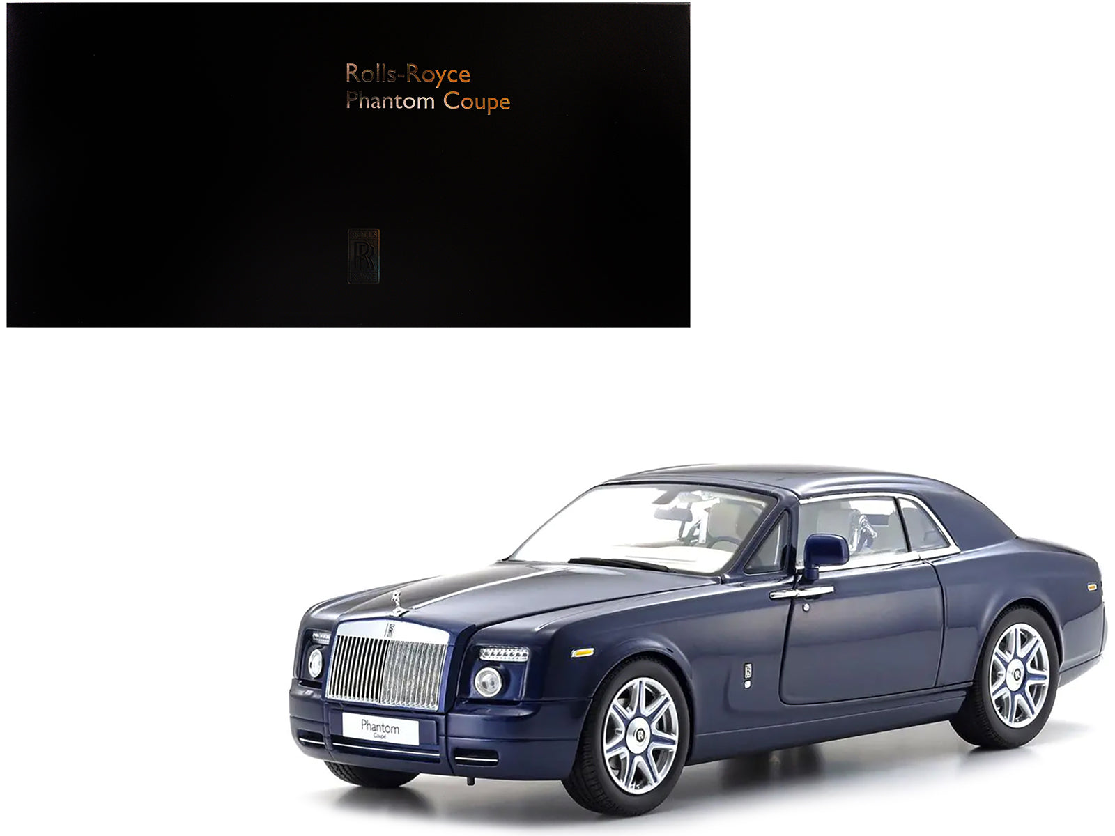Rolls Royce Phantom Coupe Blue Metallic 1/18 Diecast Model Car by Kyosho