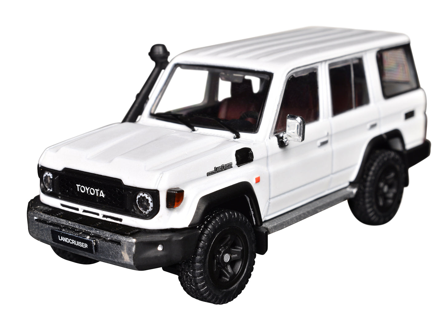 Toyota Land Cruiser (J76) White Metallic 1/64 Diecast Model Car by GCD