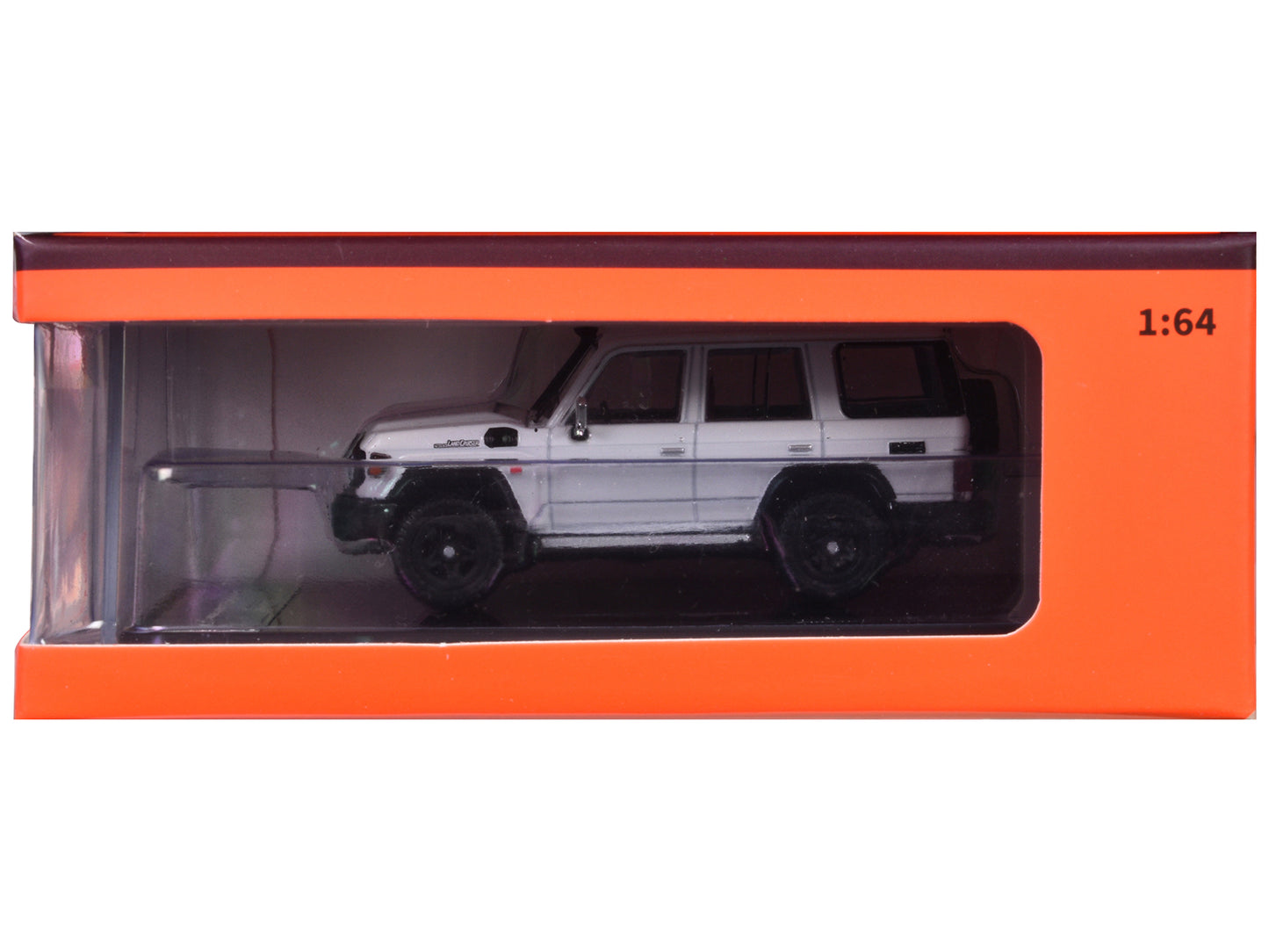 Toyota Land Cruiser (J76) White Metallic 1/64 Diecast Model Car by GCD