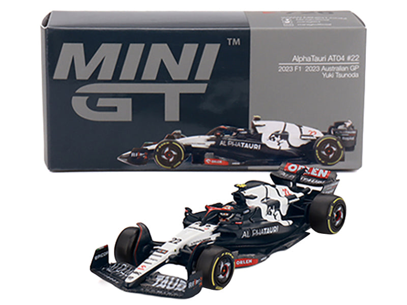 AlphaTauri AT04 #22 Yuki Tsunoda Formula One F1 "Australian GP" (2023) Limited Edition 1/64 Diecast Model Car by Mini GT