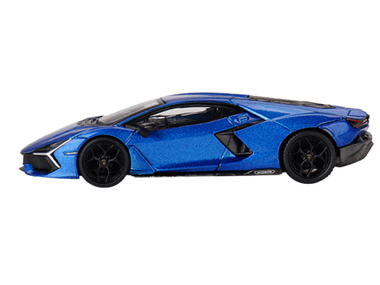 Lamborghini Revuelto Blu Eleos Blue Metallic Limited Edition to 8400 pieces Worldwide 1/64 Diecast Model Car by Mini GT