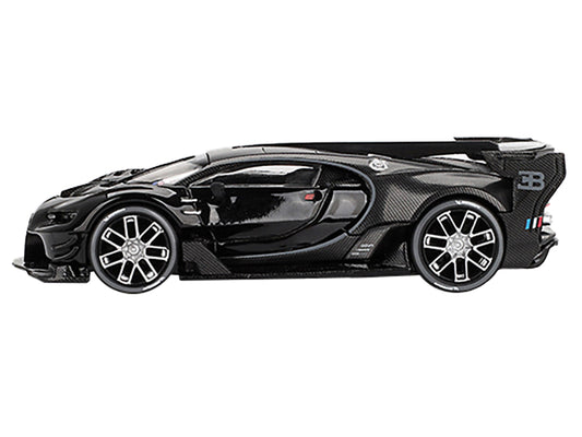 Bugatti Vision Gran Turismo Black and Carbon Limited Edition 1/64 Diecast Model Car by Mini GT
