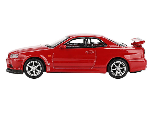 Nissan Skyline GT-R (R34) V-Spec RHD (Right Hand Drive) Active Red Limited Edition 1/64 Diecast Model Car by Mini GT