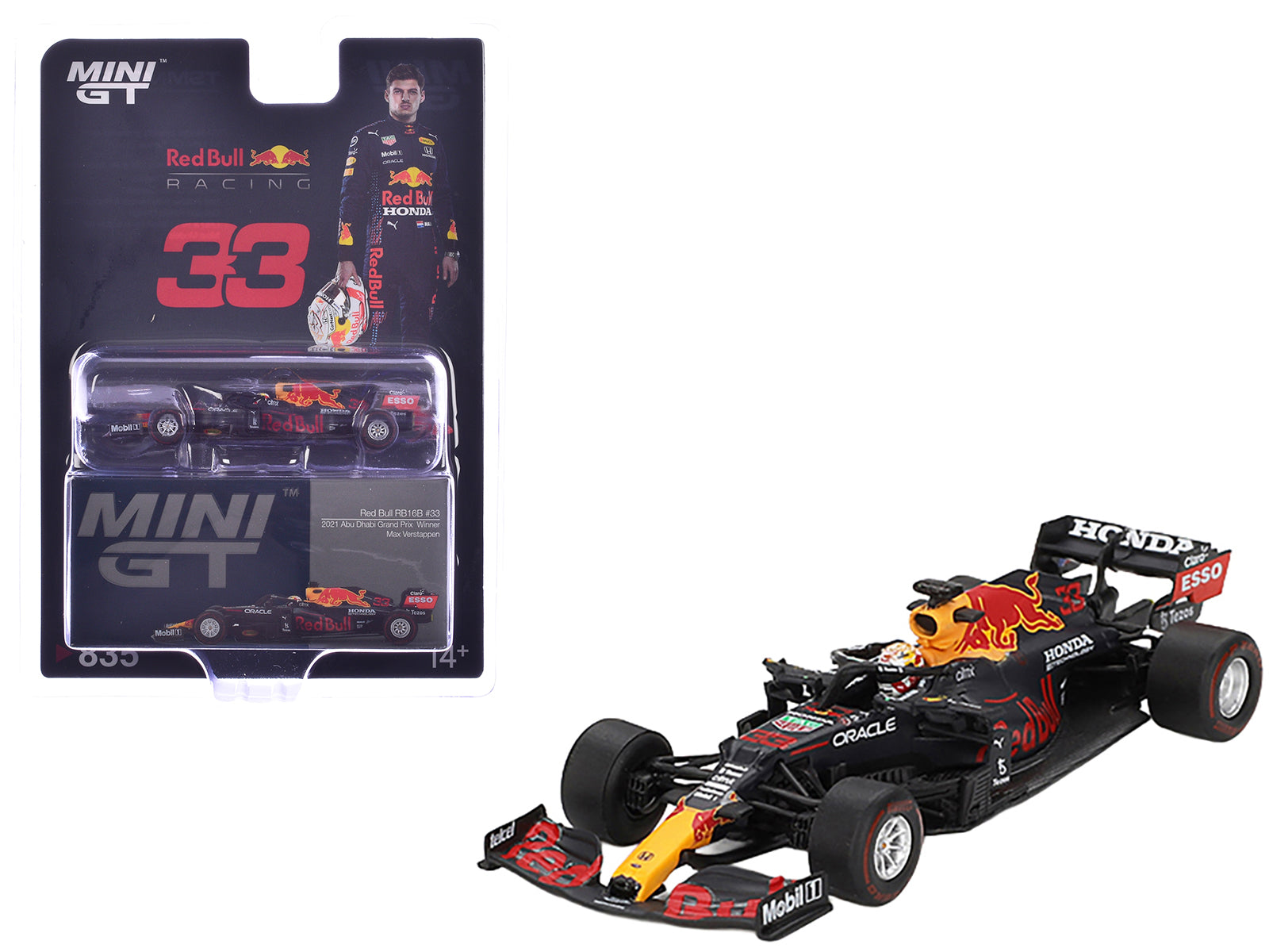 Red Bull RB16B #33 Max Verstappen Winner Formula One F1 "Abu Dhabi GP" (2021) Limited Edition 1/64 Diecast Model Car by Mini GT