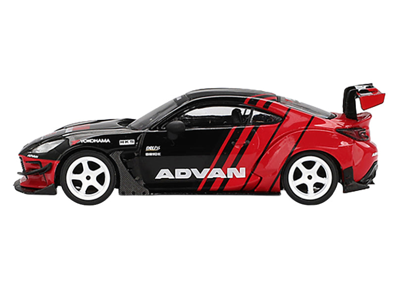 Toyota GR86 "HKS TYPE R ADVAN" RHD (Right Hand Drive) Black and Red "2022 Tokyo Auto Salon" Limited Edition 1/64 Diecast Model Car by Mini GT