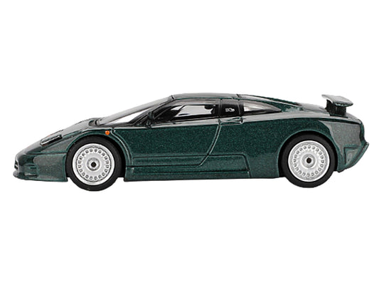 Bugatti EB110 GT Verde Scuro Dark Green Metallic Limited Edition 1/64 Diecast Model Car by Mini GT