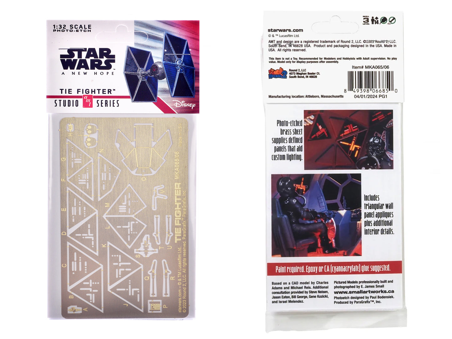 Photoetch Set for "Star Wars: A New Hope" Tie Fighter Kit 1/32 Scale by AMT