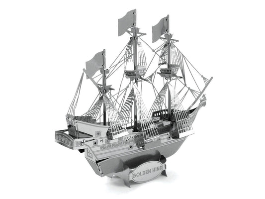 Model Kit Golden Hind Galleon (Moderate Difficulty) Steel Model by Metal Earth