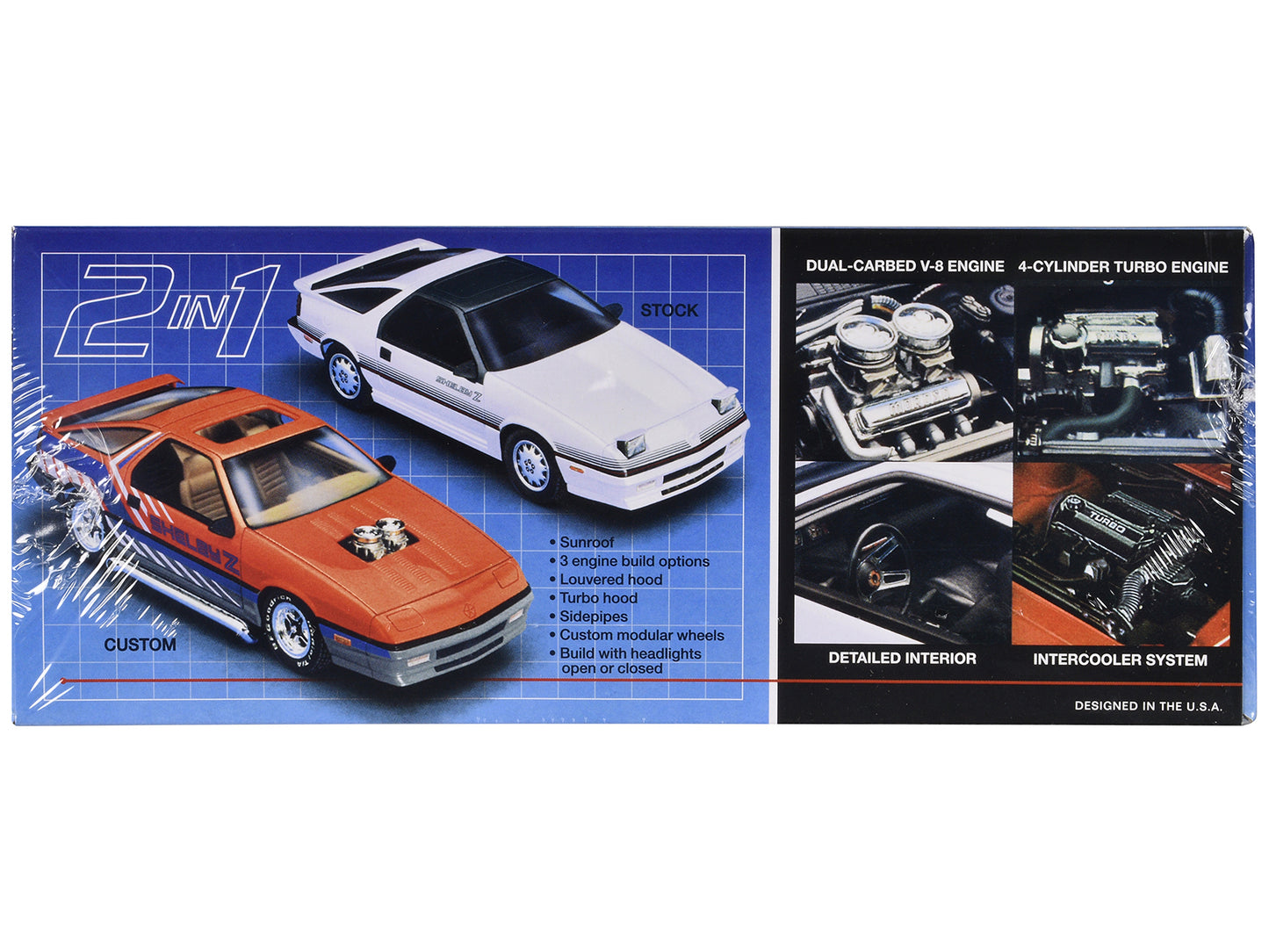 Skill 2 Model Kit 1988 Dodge Shelby Daytona Z 2-in-1 Kit 1/25 Scale Model by MPC