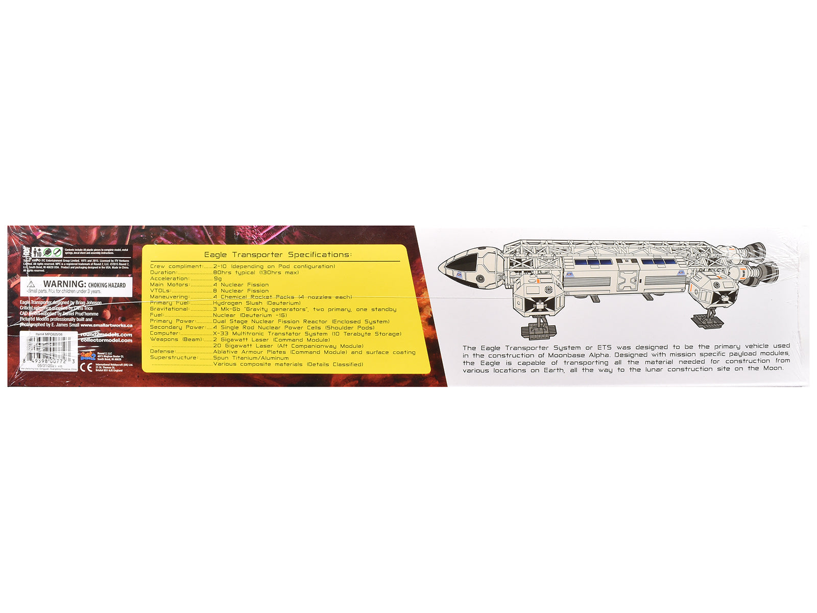 Skill 2 Model Kit Eagle Transporter Spacecraft "Celebrating 40 Years" "Space: 1999" (1975-1977) TV Series 1/48 Scale Model by MPC