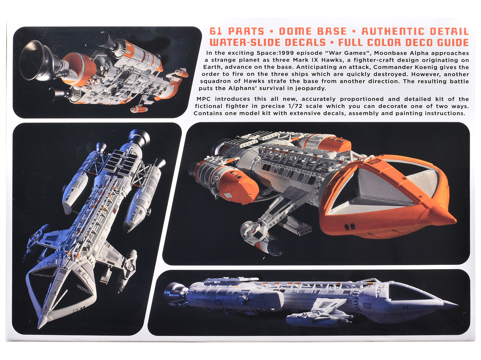 Skill 2 Model Kit Hawk Mark IX Spacecraft "Space: 1999" (1975-1977) TV Series 1/72 Scale Model by MPC