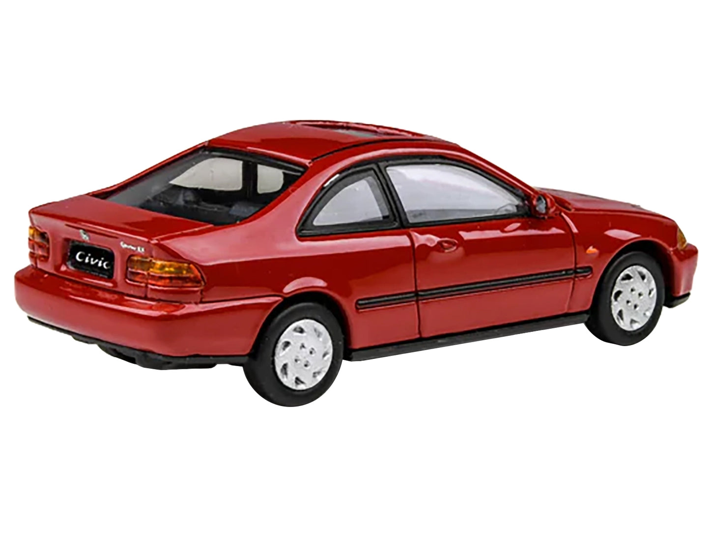 1995 Honda Civic Coupe EJ1 Milano Red 1/64 Diecast Model Car by Paragon Models