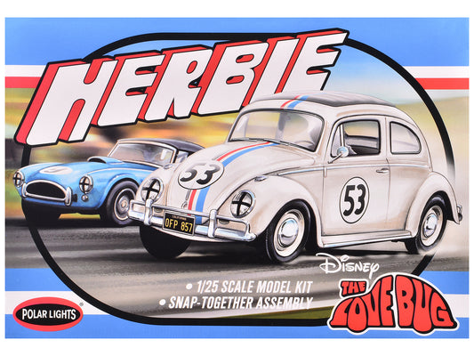 Skill 2 Model Kit Volkswagen Beetle Herbie "The Love Bug" (1969) Movie 1/25 Scale Model by Polar Lights