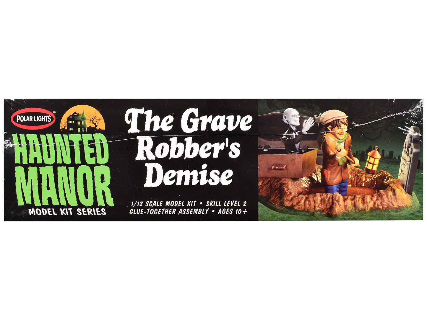 Skill 2 Model Kit Haunted Manor "The Grave Robber's Demise" Diorama Set 1/12 Scale Model by Polar Lights