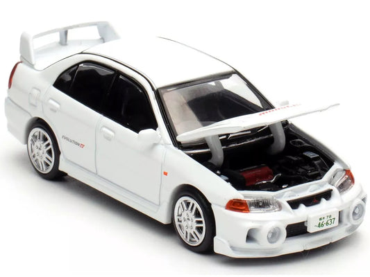 Mitsubishi Lancer Evolution IV RHD (Right Hand Drive) White "Indonesia Diecast Expo 2024 Exclusive" 1/64 Diecast Model Car by Pop Race