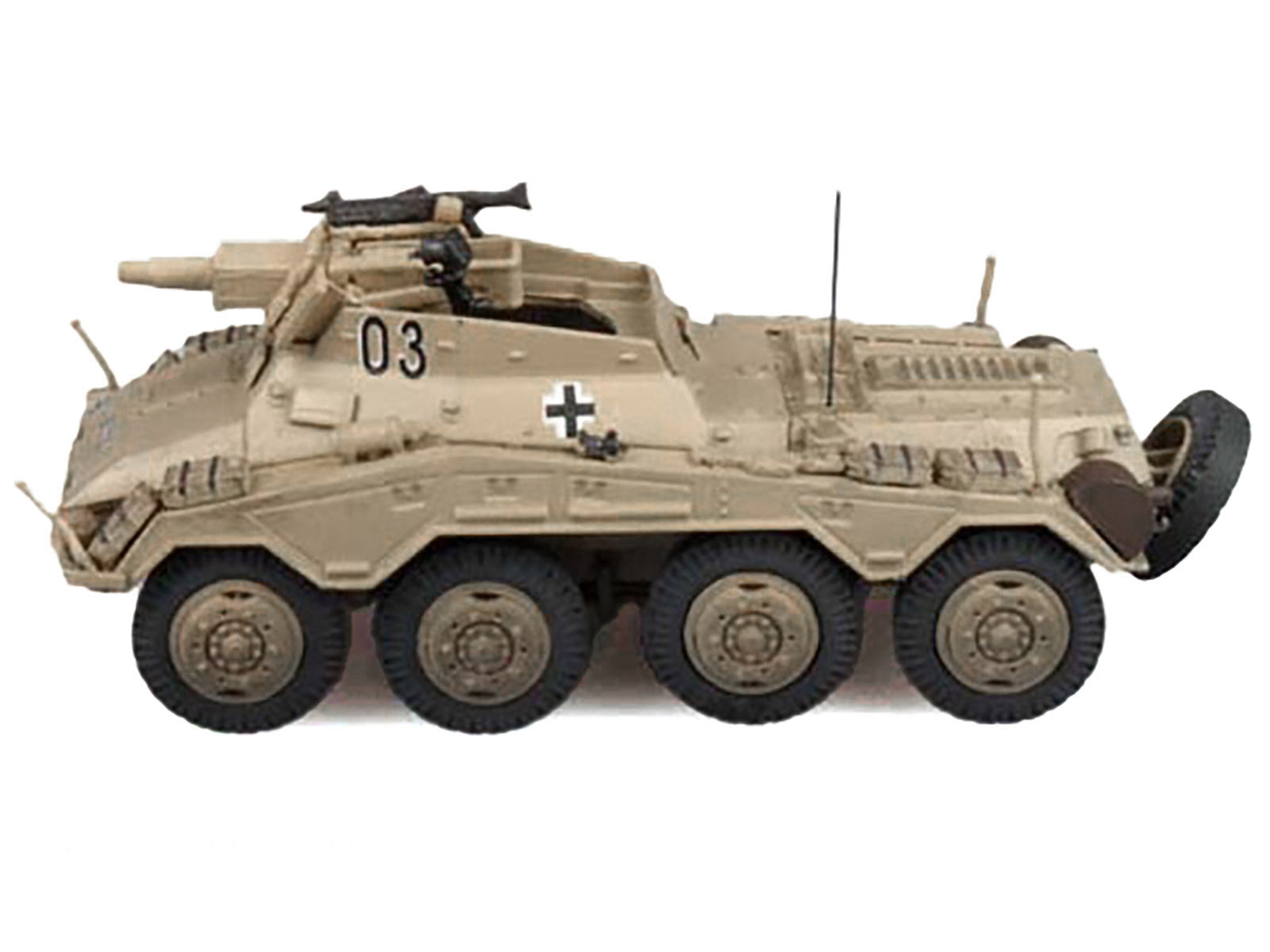 Sd.Kfz. 234/3 Armored Vehicle "#0 3rd Panzer Division Hungary" (1945) German Army 1/72 Diecast Model by Panzerstahl