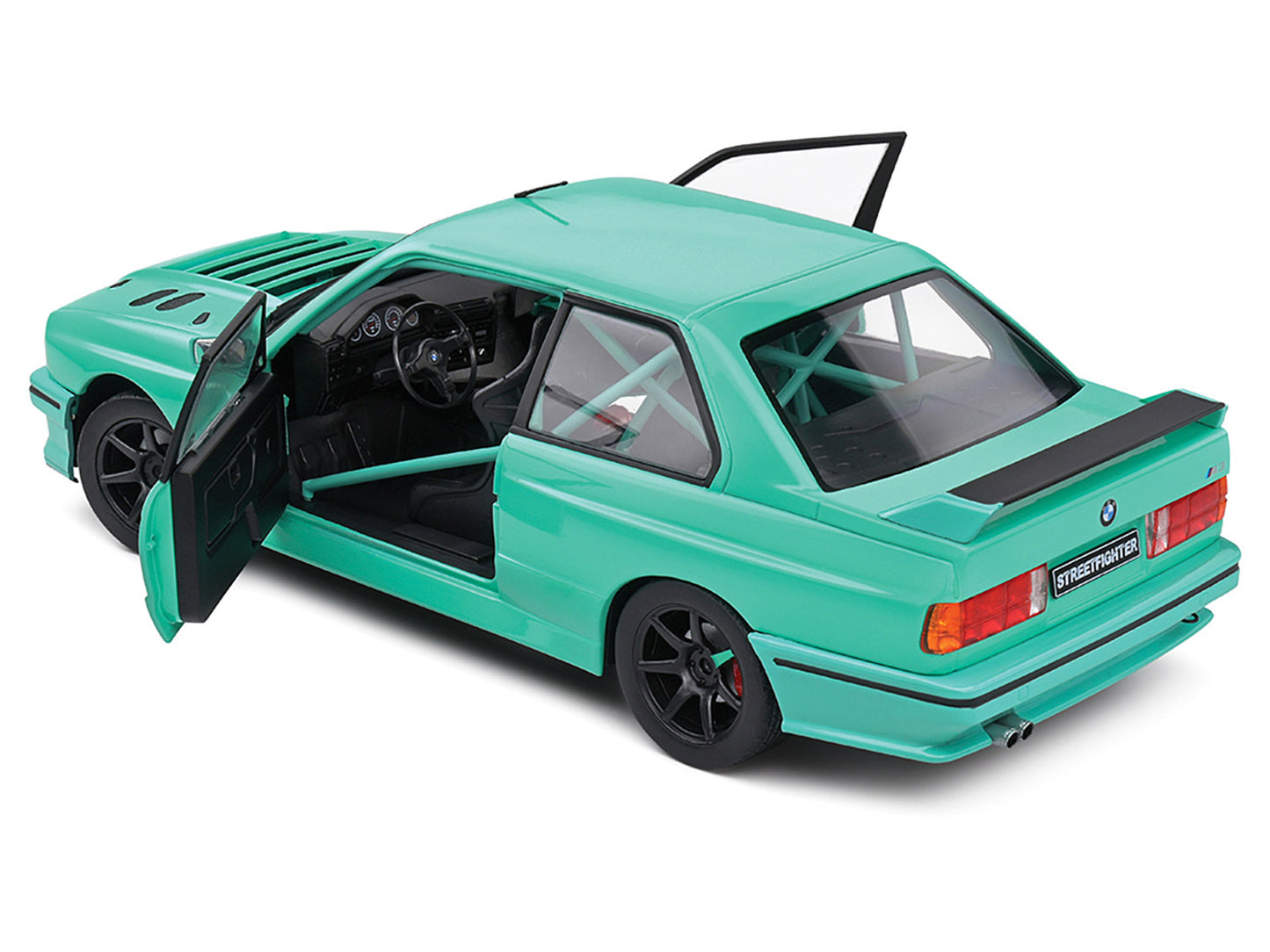 1990 BMW E30 M3 Custom "Drift Missile" Tiffany Blue 1/18 Diecast Model Car by Solido