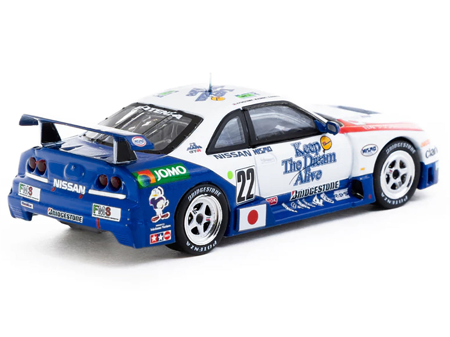 Nissan NISMO GT-R LM #22 Hideo Fukuyama - Masahiko Kondo - Shunji Kasuya "NISMO" "24 Hours of Le Mans" (1995) "Hobby64" Series 1/64 Diecast Model Car by Tarmac Works