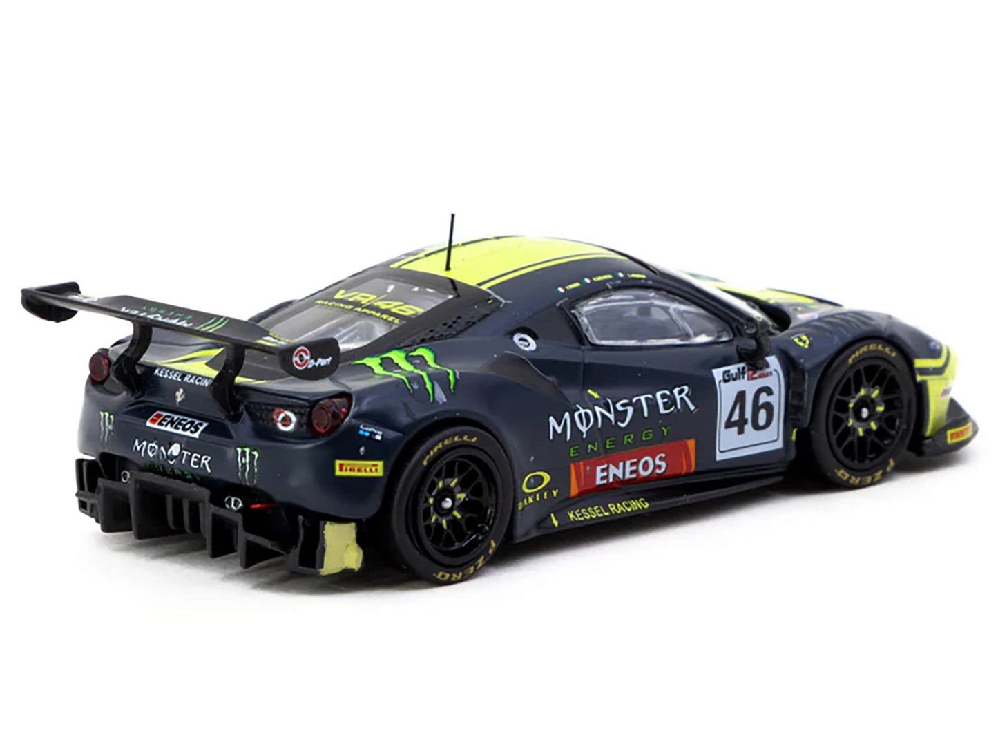 Ferrari 488 GT3 #46 V. Rossi - A. Salucci - L. Marini "Gulf 12 Hours" (2019) "Hobby64" Series 1/64 Diecast Model Car by Tarmac Works