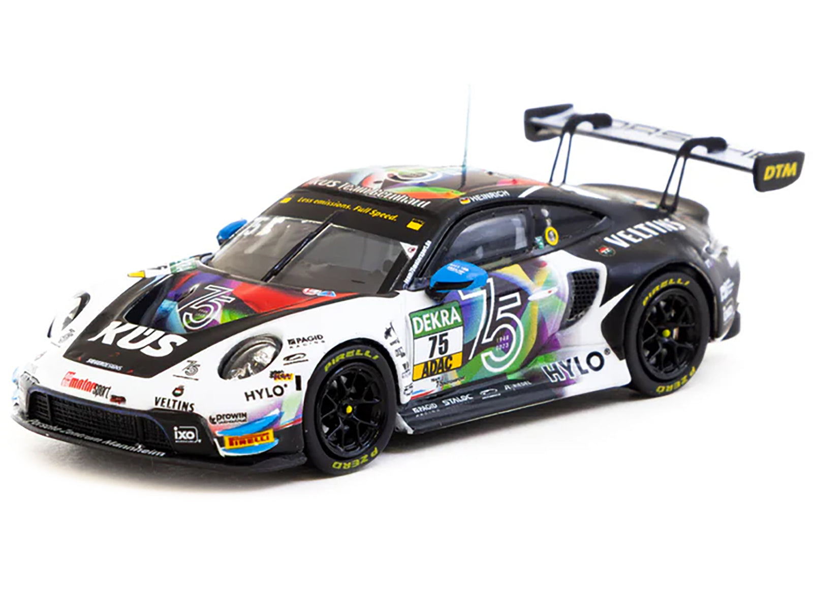 Porsche 911 GT3 R #75 Laurin Heinrich "KUS Team Bernhard" "Deutsche Tourenwagen Masters" (2023) "Hobby64" Series 1/64 Diecast Model by Tarmac Works
