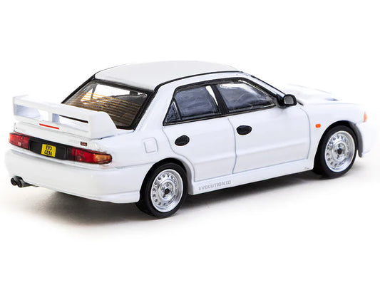 Mitsubishi Lancer RS Evolution III RHD (Right Hand Drive) White "Global64" Series 1/64 Diecast Model by Tarmac Works