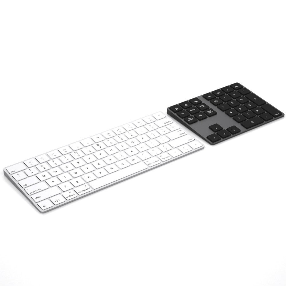 Aluminium 34-Key Wireless Numeric Bluetooth-compatible Keyboard Keypad for Windows/iOS/Android