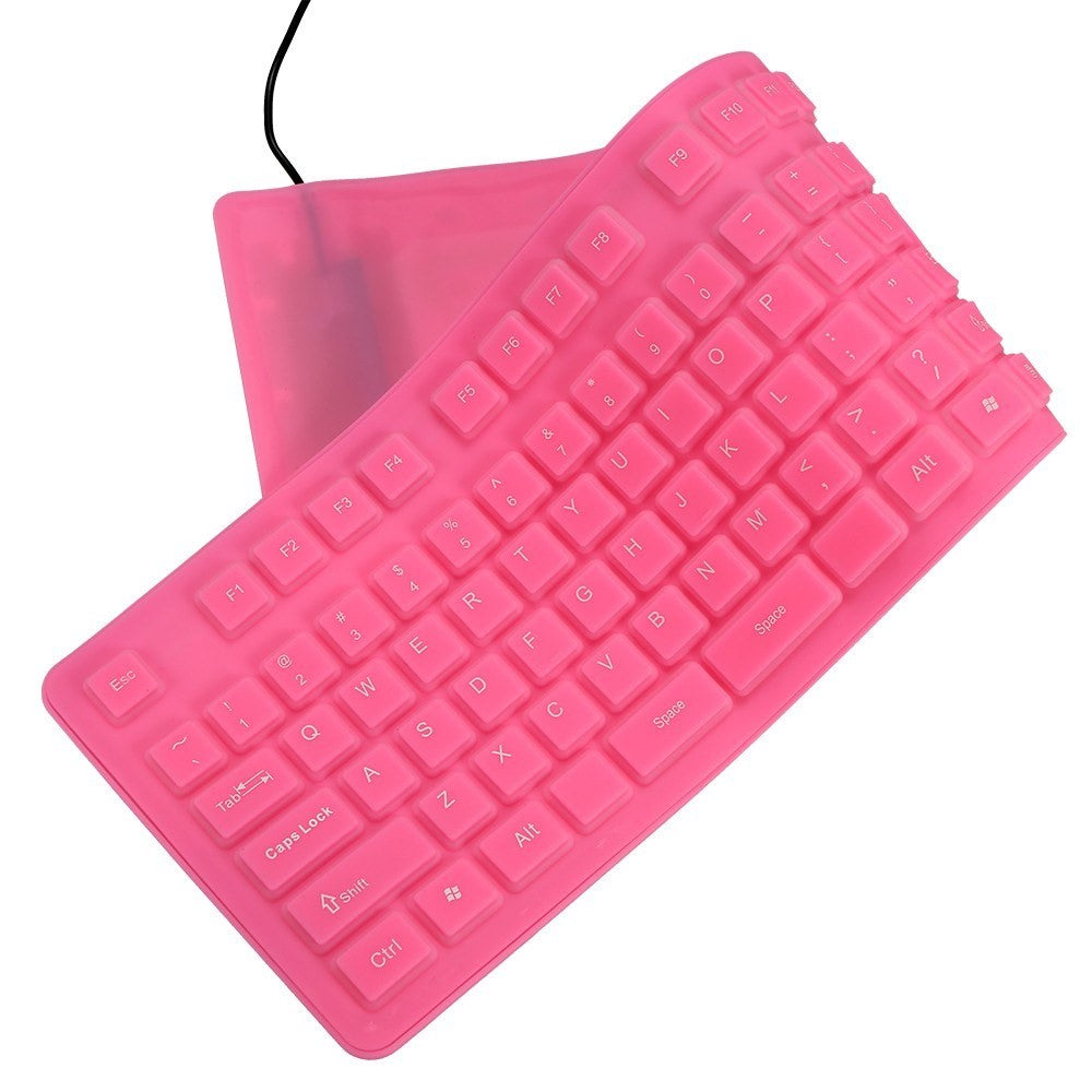 108 Keys USB Silicone Foldable Keyboard Waterproof Dustproof USB Silent Keys