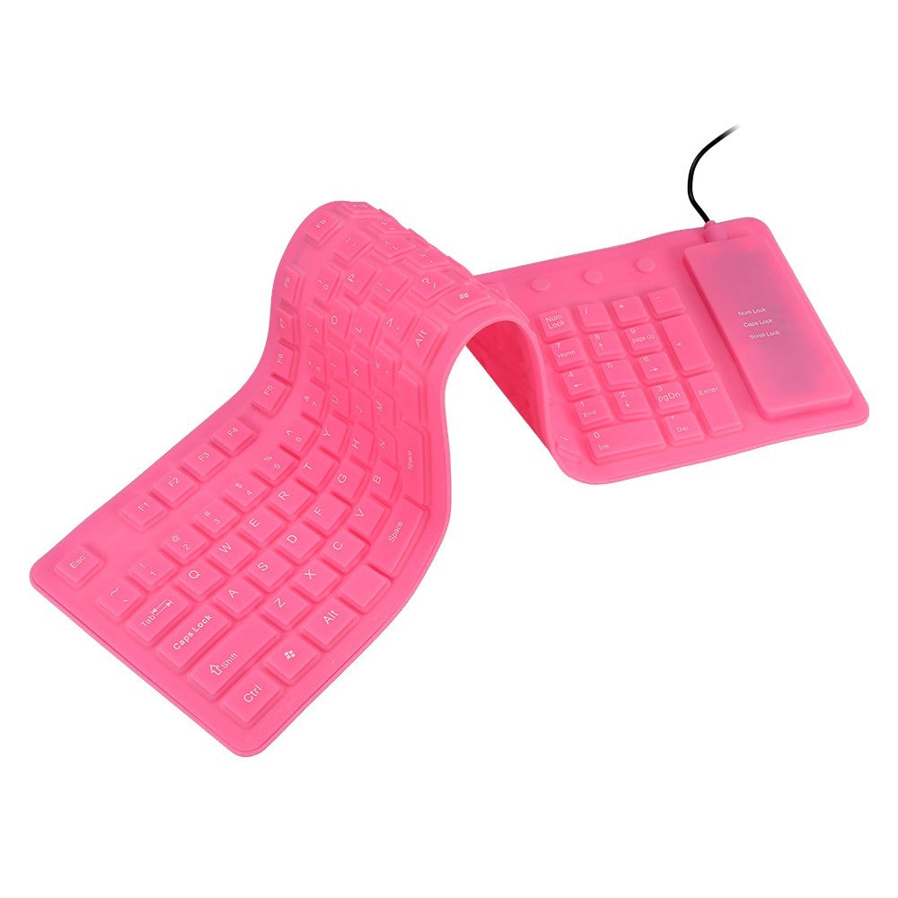 108 Keys USB Silicone Foldable Keyboard Waterproof Dustproof USB Silent Keys
