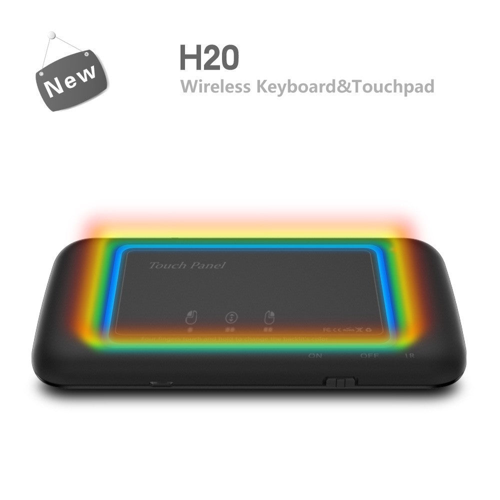 2.4GHz Backlight Colorful Wireless Keyboard with Large Touch Panel