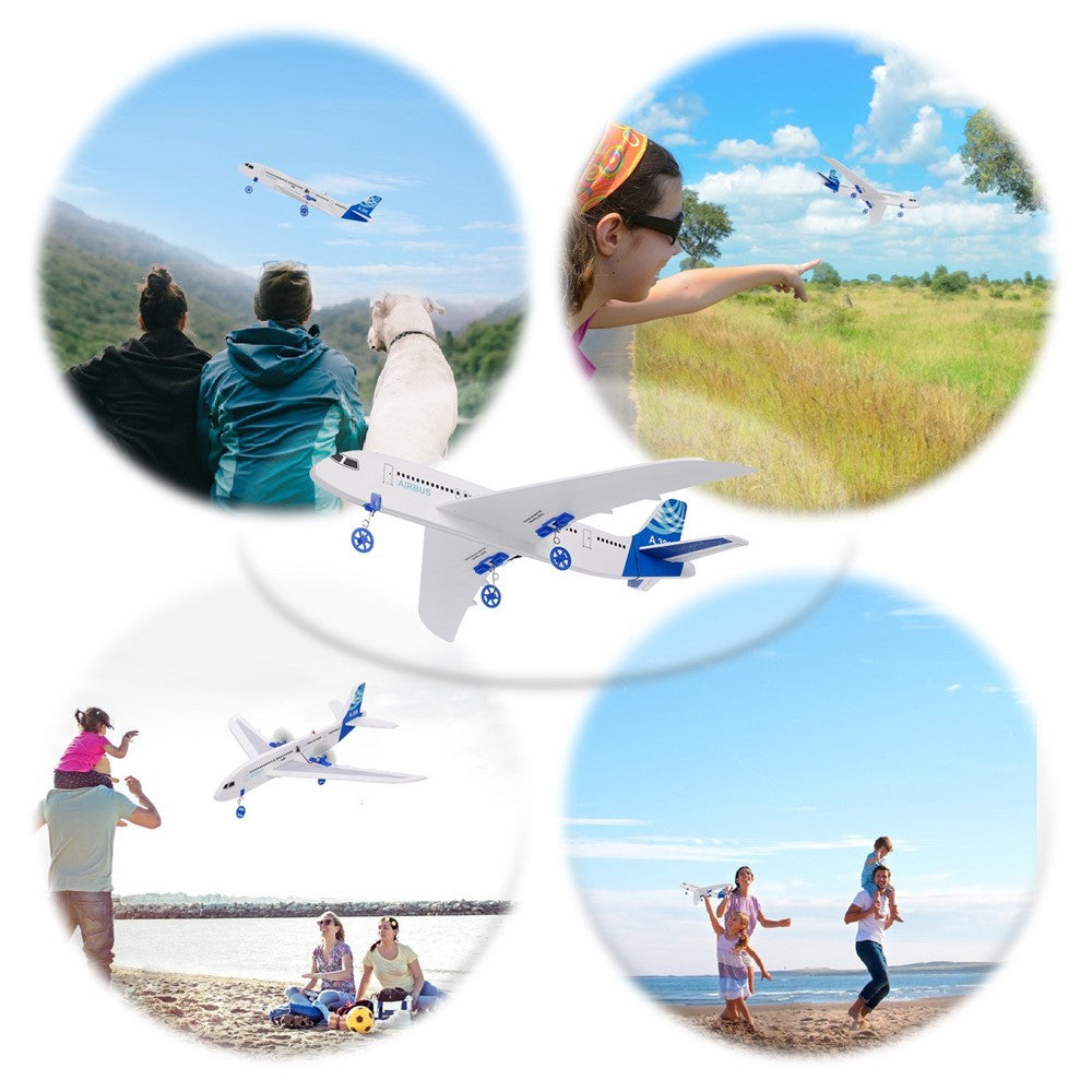 A380 RC Airplane for Kids 2.4GHz 2CH Small Plane DIY Flight Toys for Kids Boys