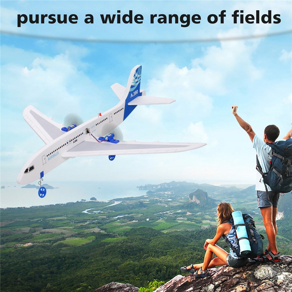 A380 RC Airplane for Kids 2.4GHz 2CH Small Plane DIY Flight Toys for Kids Boys