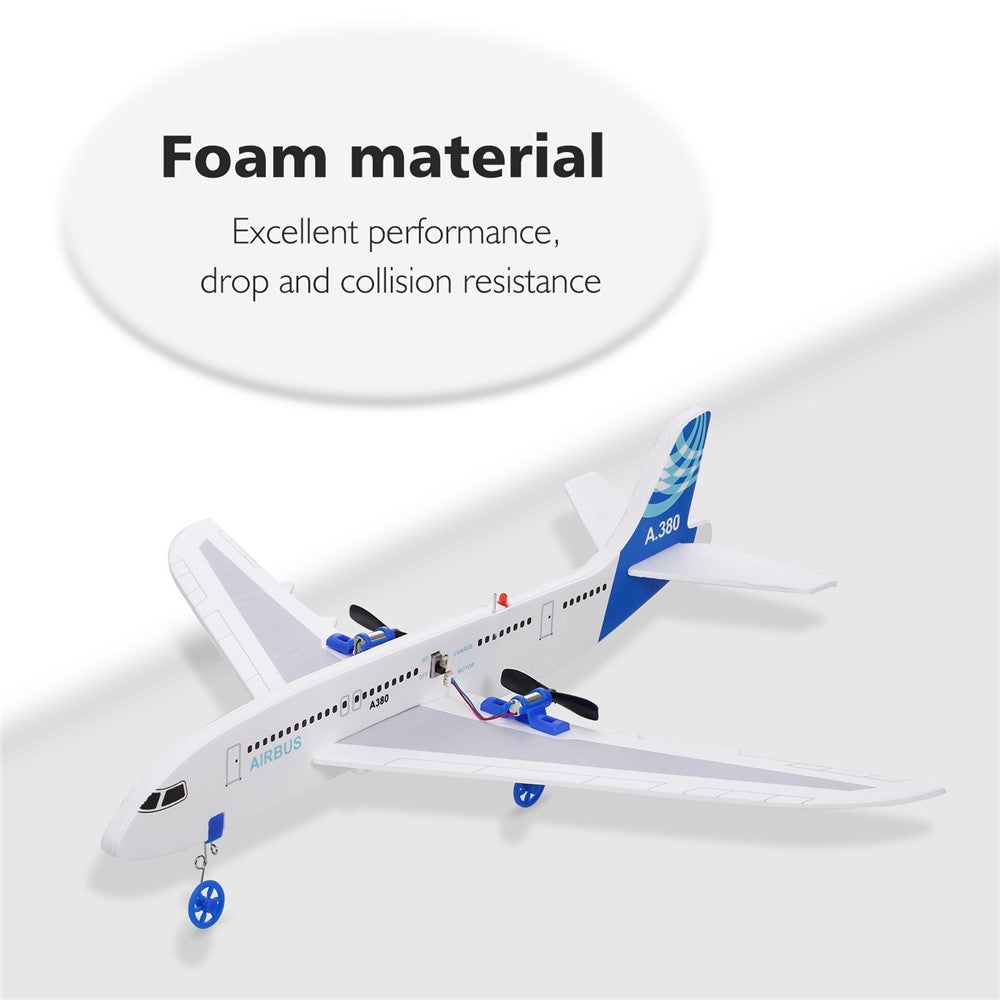A380 RC Airplane for Kids 2.4GHz 2CH Small Plane DIY Flight Toys for Kids Boys