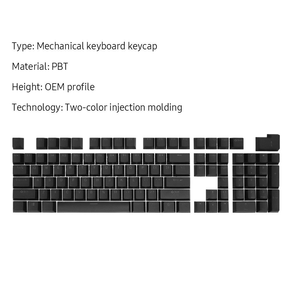 For Mechanical Keyboard 104 Keys Injection Molding PBT Keycap Set