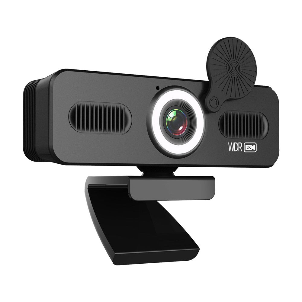 HD 120-degree Wide Angle USB Computer Webcam with Microphone with Fill-in Light Free Drive for Recording Calling Conferencing Gaming
