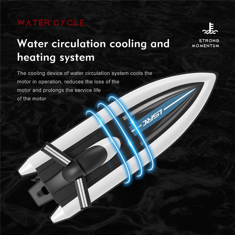 LSRC 2.4GHz RC Boat Remote Control Racing Boat Waterproof Toy for Lake Pool Sea