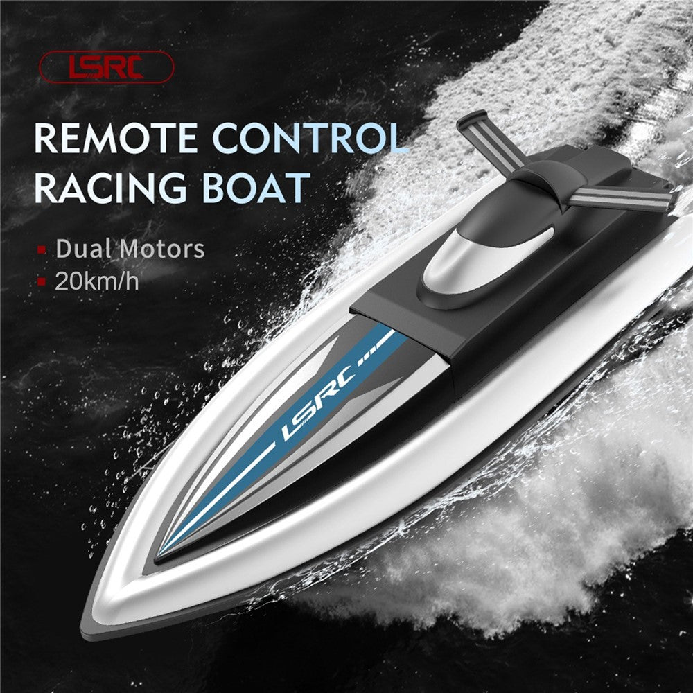LSRC 2.4GHz RC Boat Remote Control Racing Boat Waterproof Toy for Lake Pool Sea
