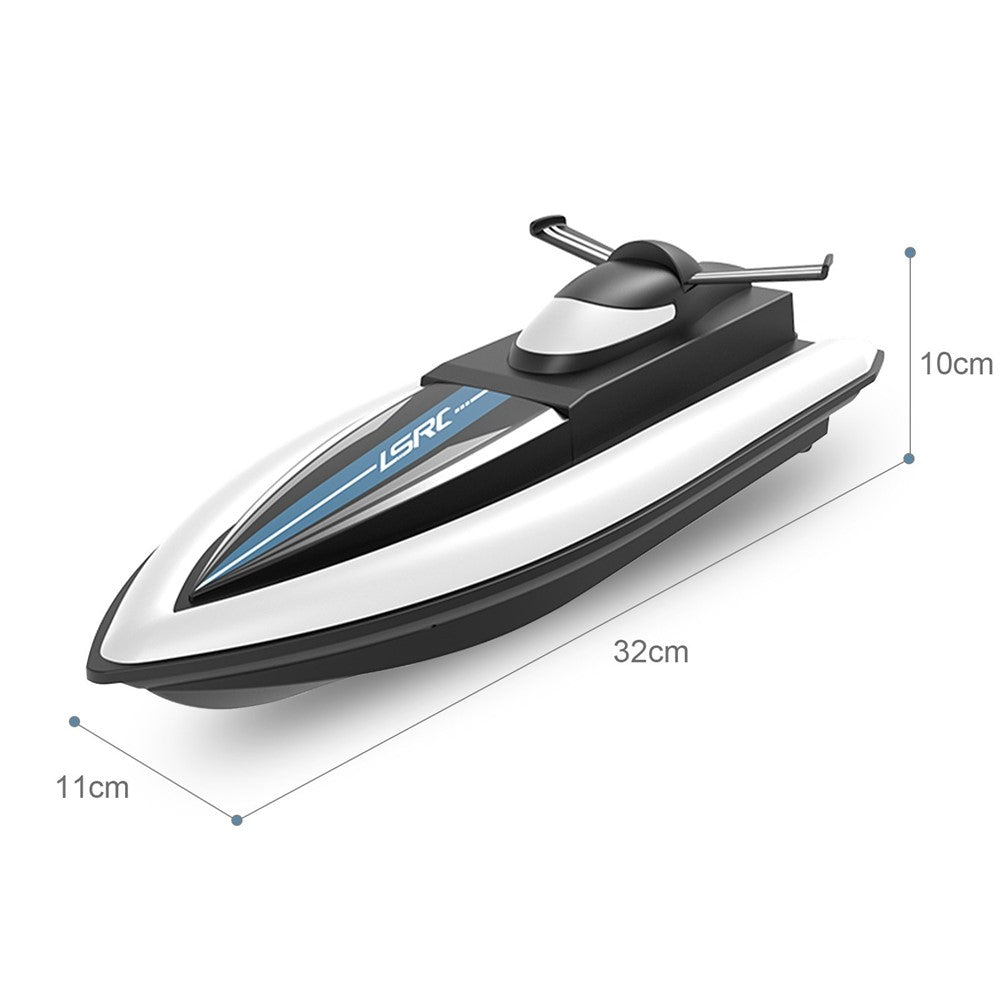 LSRC 2.4GHz RC Boat Remote Control Racing Boat Waterproof Toy for Lake Pool Sea