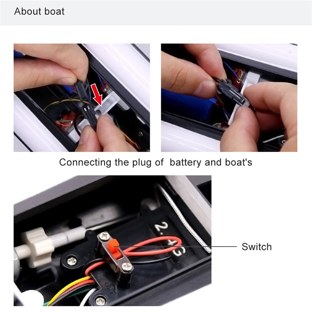 LSRC 2.4GHz RC Boat Remote Control Racing Boat Waterproof Toy for Lake Pool Sea