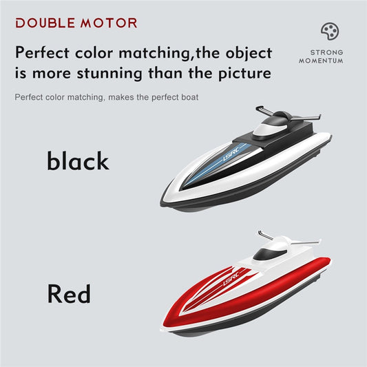 LSRC 2.4GHz RC Boat Remote Control Racing Boat Waterproof Toy for Lake Pool Sea