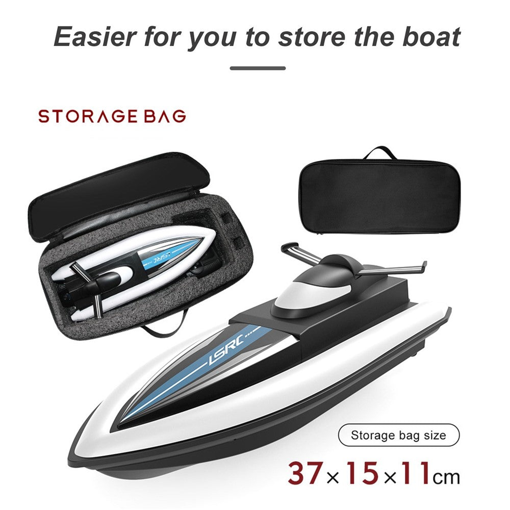 LSRC 2.4GHz RC Boat Remote Control Racing Boat Waterproof Toy for Lake Pool Sea