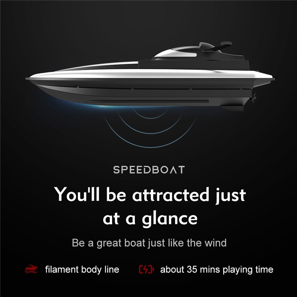 LSRC 2.4GHz RC Boat Remote Control Racing Boat Waterproof Toy for Lake Pool Sea