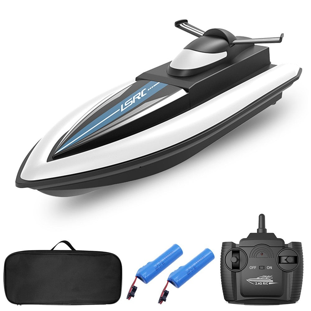 LSRC 2.4GHz RC Boat Remote Control Racing Boat Waterproof Toy for Lake Pool Sea