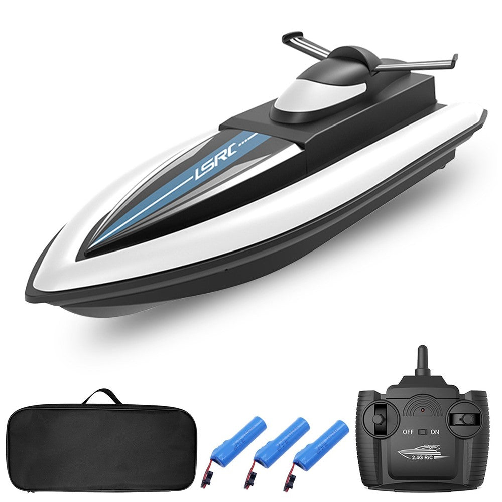 LSRC 2.4GHz RC Boat Remote Control Racing Boat Waterproof Toy for Lake Pool Sea