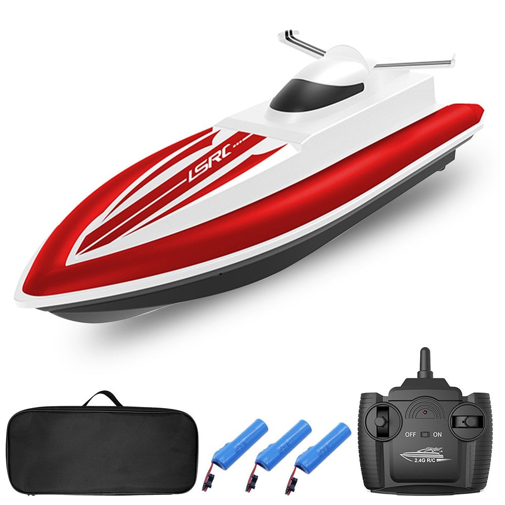 LSRC 2.4GHz RC Boat Remote Control Racing Boat Waterproof Toy for Lake Pool Sea