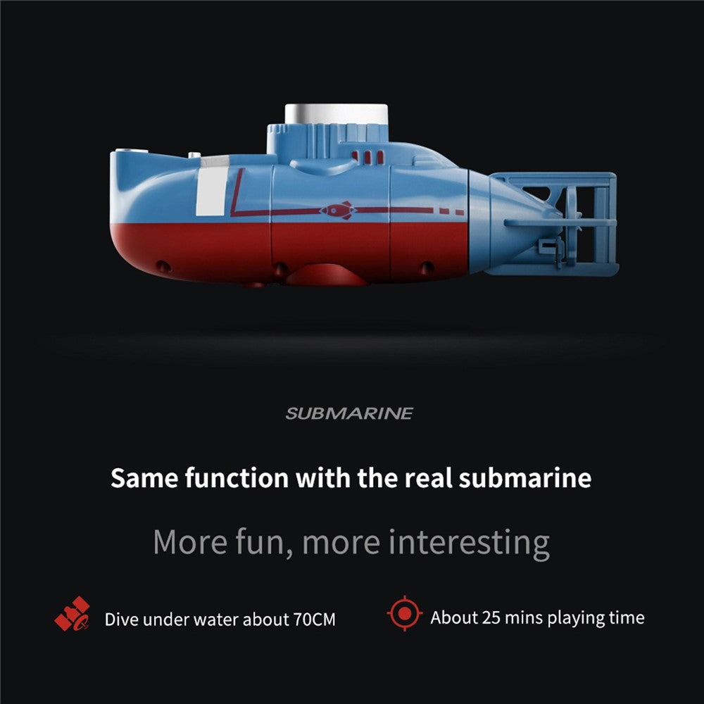 Mini RC Submarine Remote Control Boat Waterproof Diving Toy