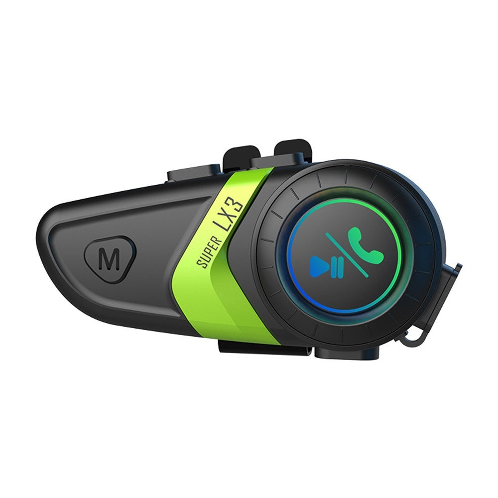 SUPER LX3 Bluetooth-compatible 5.0 Headset Motorcycle Motorbike Helmet Intercom Interphone for Riding Skiing Snowmobile Scooter